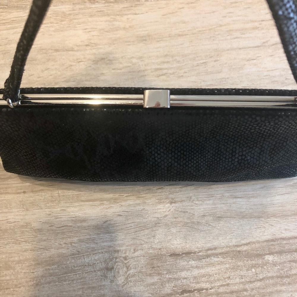 Bebe Black Python Print Bag - image 3